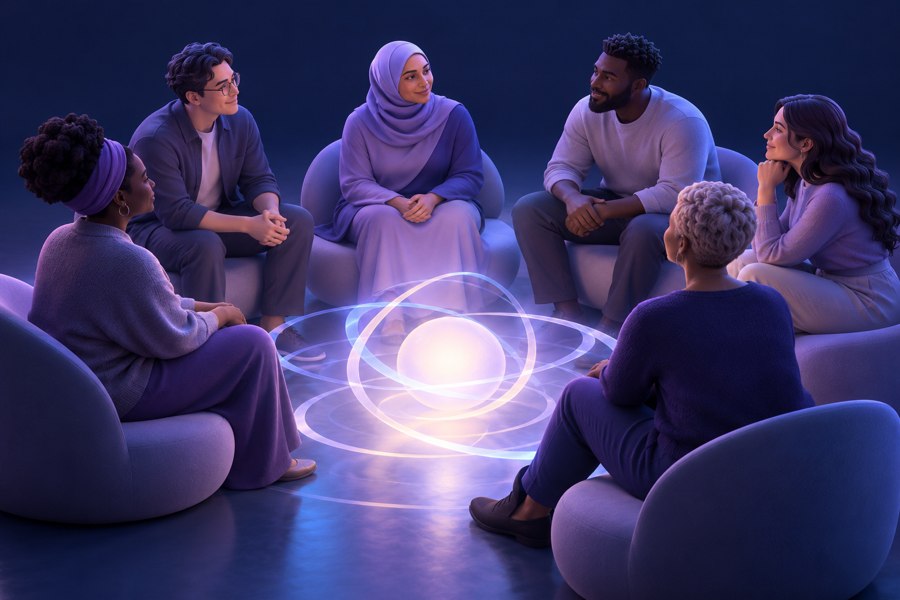 Conceptual illustration of inclusive community connection